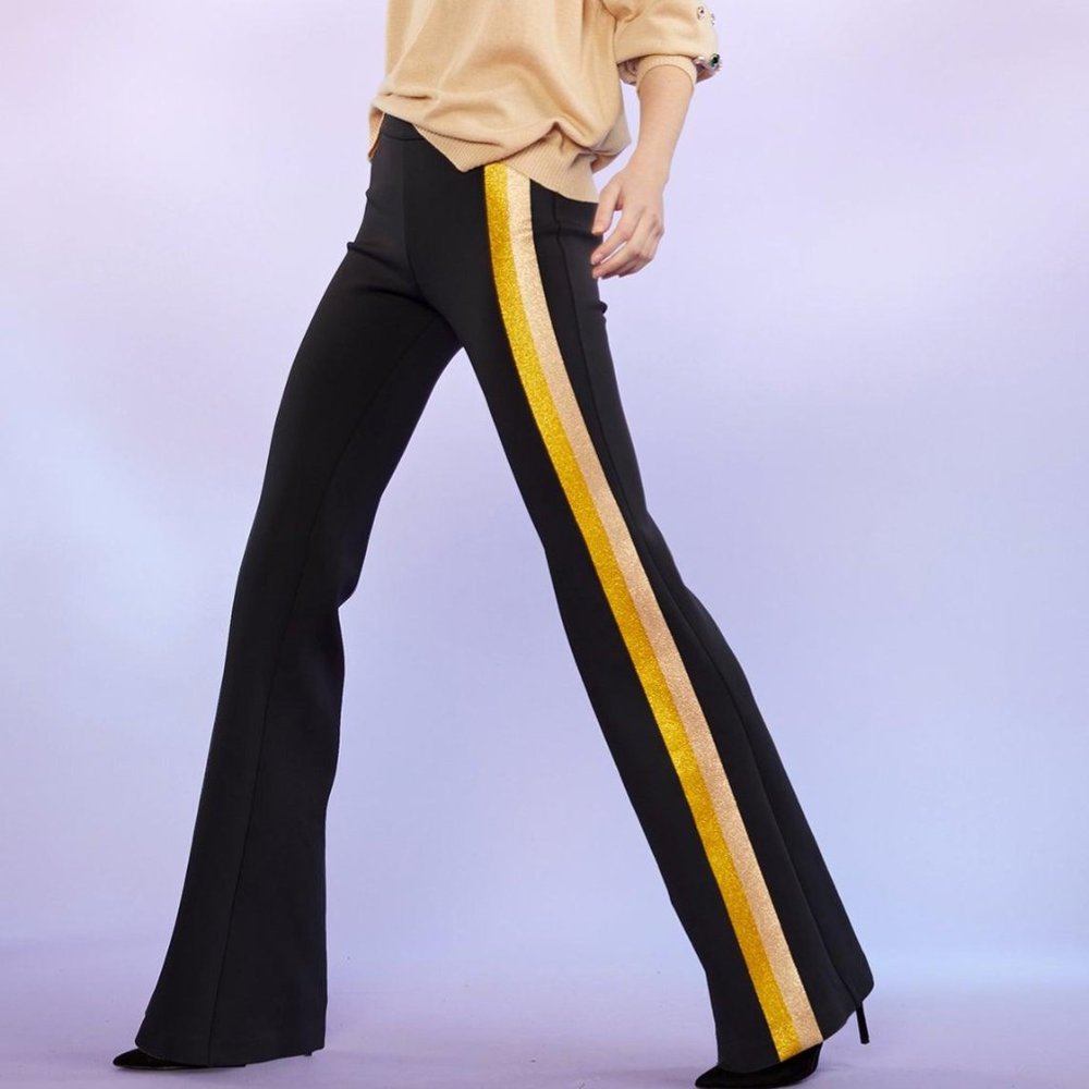 Cynthia Rowley Glitter Stripe Pants